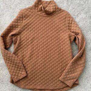 J. Crew Women’s Quilted Tan Turtleneck top